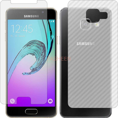 Fasheen Front and Back Tempered Glass for SAMSUNG A310F GALAXY A3 2016 (Front Matte Finish & Back 3d Carbon Fiber)(Pack of 2)