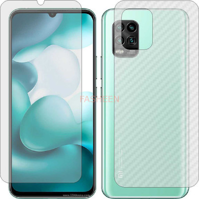 Fasheen Front and Back Tempered Glass for XIAOMI 10 LITE ZOOM (Front Matte Finish & Back 3d Carbon Fiber)(Pack of 2)