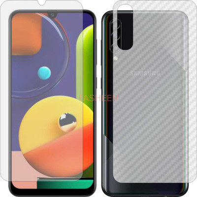 Fasheen Front and Back Tempered Glass for SAMSUNG GALAXY A70 S (Front Matte Finish & Back 3d Carbon Fiber)(Pack of 2)