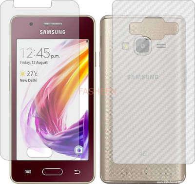 Fasheen Front and Back Tempered Glass for SAMSUNG SM Z200F Z2 (Front Matte Finish & Back 3d Carbon Fiber)(Pack of 2)