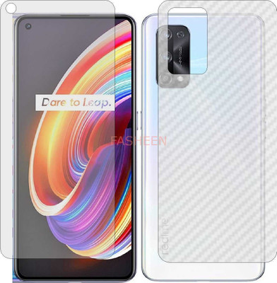 Fasheen Front and Back Tempered Glass for REALME X7 PRO (Front Matte Finish & Back 3d Carbon Fiber)(Pack of 2)