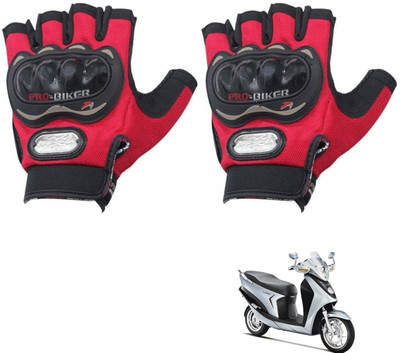 KOZDIKO PRO BIKER HALF FINGERED GLOVES RED FOR HERO ELECTRIC LEAP Riding Gloves(Red)
