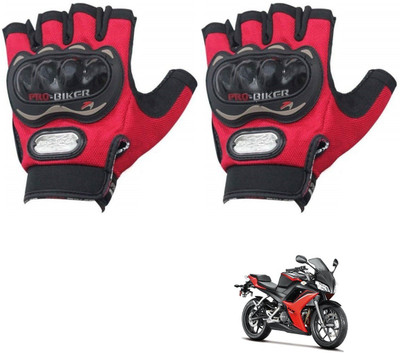 KOZDIKO PRO BIKER HALF FINGERED GLOVES RED FOR H HX 250 Riding Gloves(Red)