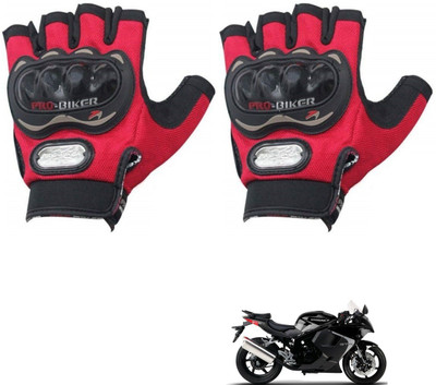 KOZDIKO PRO BIKER HALF FINGERED GLOVES RED FOR HYOSUNG GT250R5 Riding Gloves(Red)