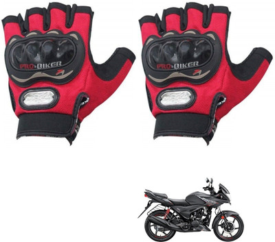 KOZDIKO PRO BIKER HALF FINGERED GLOVES RED FOR HERO IGNITOR Riding Gloves(Red)