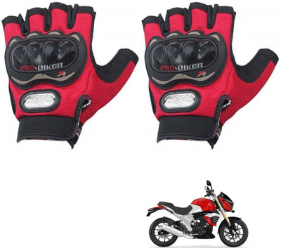 KOZDIKO PRO BIKER HALF FINGERED GLOVES RED FOR MAHINDRA MOJO Riding Gloves(Red)