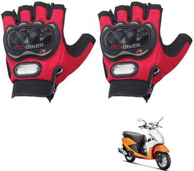 KOZDIKO PRO BIKER HALF FINGERED GLOVES RED FOR HERO PLEASURE Riding Gloves(Red)