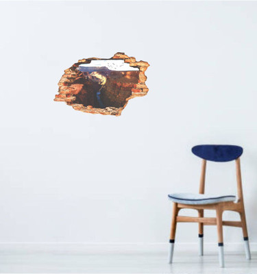 Varadvinayak 45 cm Mountain in Magical wall Hole Self Adhesive Sticker(Pack of 1)