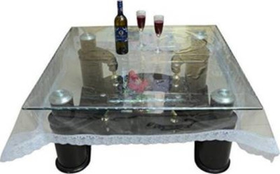 RMDecor Self Design 4 Seater Table Cover(Transparent, PVC)