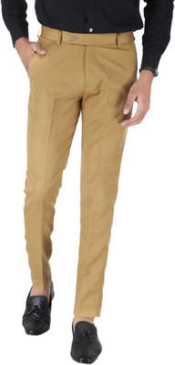 MALENO LIFESTYLE Slim Fit Men Khaki Trousers