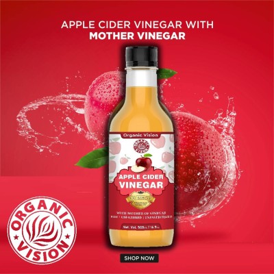 Organic Vision QUALITY APPLE CIDER VINEGAR WITH MOTHER Vinegar(500 ml)
