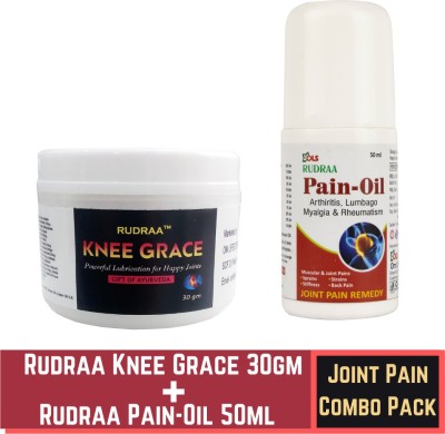 Rudraa Ghutno ki Greese bnayein aur dard kam karein Knee Grace 30gm and Pain OIl 50ml(Pack of 2)