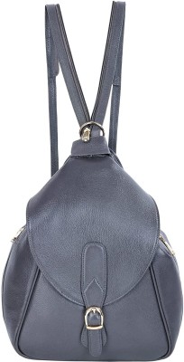 RICHSIGN LEATHER ACCESSORRIES Leather Accessories 2 In1 Full Grain Natural Leather Backpack & Shoulder Handbags For Women Office (Dimension-L-9 X H-12 X W- 5 Inch) Weight- 0.6 KG / 600 GR 12 L Backpack(Grey)