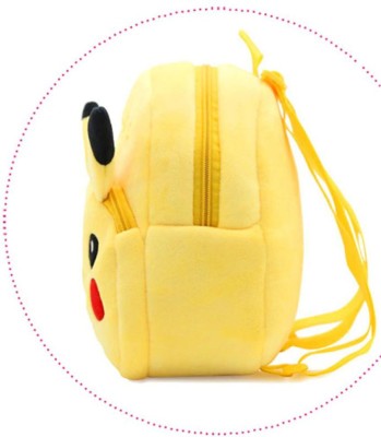 AJSS COLLECTION baby best Pikachu school bag Boys and Girls Kids bag Soft Fabric School Bag Cartoon Kids School Bag pikachu Cartoon Baby Boys/Girls Plush Bag Baby School Bag With pikachu School Bag Waterproof School Bag(Yellow, 12 L)