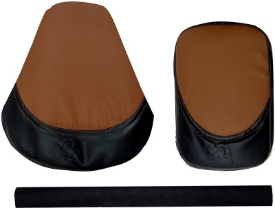 KOHLI BULLET ACCESSORIES Pure Bullet Back & Tan Seat Cover with Back Rest Foam Combo Set for Royal Enfield Classic 350/500cc Split Bike Seat Cover For Royal Enfield Classic, Classic 350