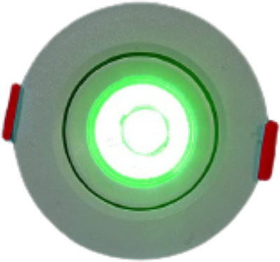 D'Mak LED Ceiling COB Spot Light - 3 Watt - Round - Green Color Light Recessed Ceiling Light Ceiling Lamp(Green)