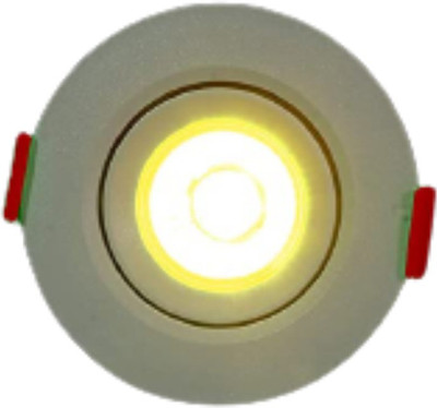 D'Mak D'mak LED Celling COB Spot Light - 3 Watt WW ( pack of 1) Recessed Ceiling Light Ceiling Lamp(Yellow)