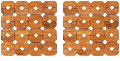 Rossella Round Bamboo Coaster Set(Pack of 2)