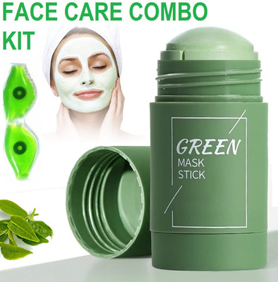 GFSU Green Tea Stick Mask Purifying Clay Solid Mask Stick(2 Items in the set)