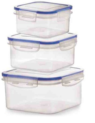 NIRLON Plastic Utility Container  - 300 ml, 600 ml, 1200 ml(Pack of 3, Clear)