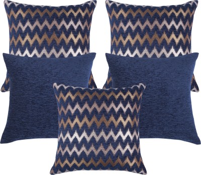 Cazimo Abstract Cushions Cover(Pack of 5, 40 cm*40 cm, Blue)