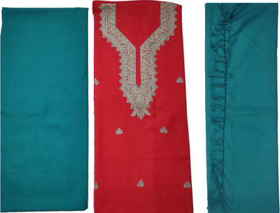Vrinde Wool Embroidered Salwar Suit Material
