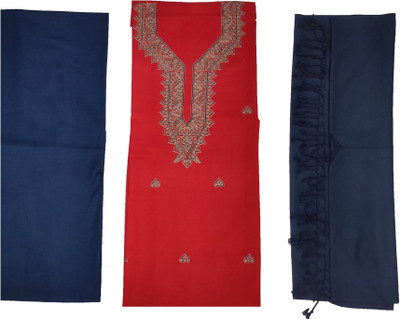 Sprha Wool Embroidered Salwar Suit Material