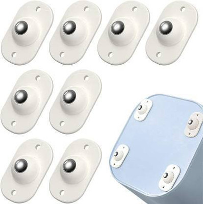 GaxQuly 8 Pc Mini Swivel Casters Wheels, Universal Wheels at The Bottom of The Storage Box, Self Adhesive Swivel Caster Wheels 360 Degree Rotation Pulley for Furniture Various Storage Boxes Swivel Furniture Caster(Pack of8)