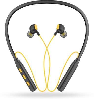 Aroma NB119 Advance - 40 Hours Playtime Bluetooth Neckband Bluetooth Headset(Yellow, Black, In the Ear)