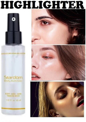 GFSU NEW AND PERFECT FACE AND BODY MAKE UP STARDOM SILVER HIGHLIGHTER Highlighter(SILVER)