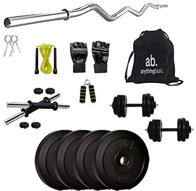 anythingbasic. 10 kg PVC-10 kg Combo 3ft WB Home Gym Combo