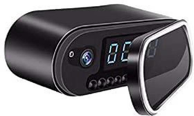Pelupa Wireless WiFi Mini Camera Digital Table Clock with Full HD 1080P, Low Light Vision, Motion Detection for Home Office (Black) Security Camera(1 Channel)