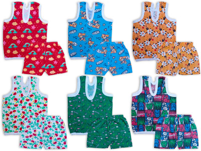 Nala Fashions Baby Boys & Baby Girls Casual Vest Shorts(Multicolor)