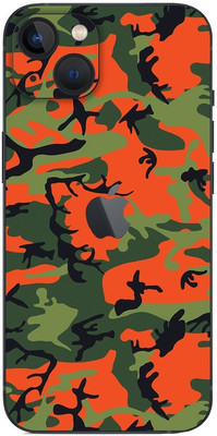 Orgic India iPhone 13 Mobile Skin(Camo Green & RED)