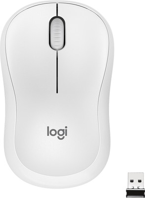 Logitech Silent M220 Buttons, 18-Month Battery Life, Ambidextrous PC/Mac/Laptop Wireless Ambidextrous Optical Mouse(2.4GHz Wireless, White)