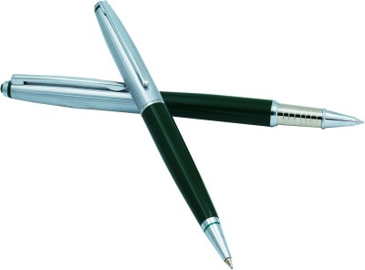 auteur Focus Green Color Elegant Smooth Writing Roller BalI5:I9l Pen & Ball Ball Pen(Pack of 2, Ink Color - Blue)