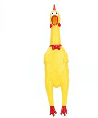 DogTrust Dog Trust Pet Dog's Rubber Screaming Chicken Squeaker Chew Toy-Large (Yellow) Duck Dog Chew(0.45 g, Pack of 1)