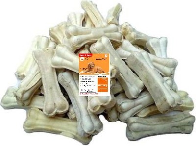 SAWAY Saway Export Quality Dog Calcium Press Bone 4 Inch 500 gm Chicken, Beef Dog Chew(0.5 g, Pack of 1)