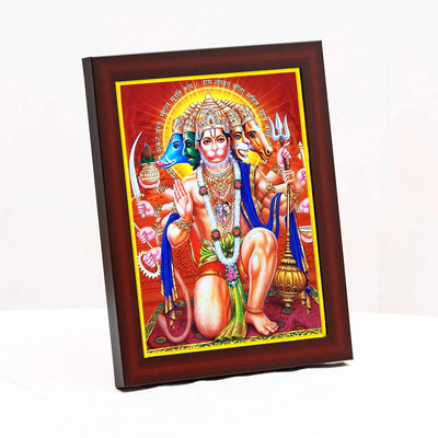 Zig Zag Lord Panchmukhi Hanuman Ji Small Religious Frame