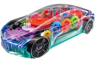 valuableplus Transparent Concept car 3D Super Car Toy for Kids with 360 Degree Rotation, Gear Simulation Mechanical Car, Sound & Light Toys(Multicolor)