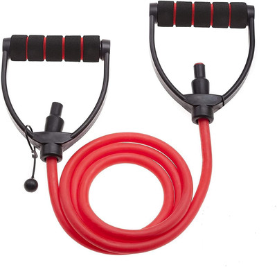 Muktbhav Single String Toning Resistance Tube Band with Adjustable D Handle Workout Resistance Tube(Multicolor)