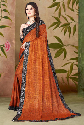 Kalpana creation Self Design Bollywood Silk Blend Saree(Brown)
