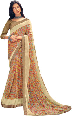 Pbs Prints Floral Print Bollywood Silk Blend, Chiffon Saree(Multicolor)