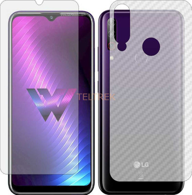 TELTREK Front and Back Screen Guard for LG W30 PRO (Front Matte Finish & Back 3d Carbon Fiber)(Pack of 2)