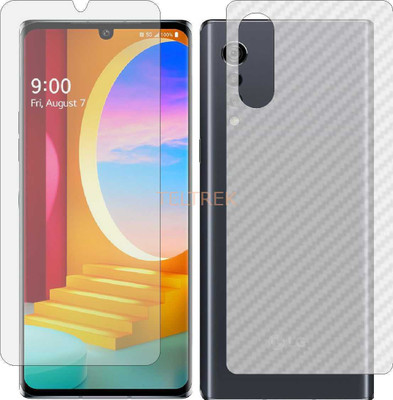 TELTREK Front and Back Screen Guard for LG VELVET (Front Matte Finish & Back 3d Carbon Fiber)(Pack of 2)