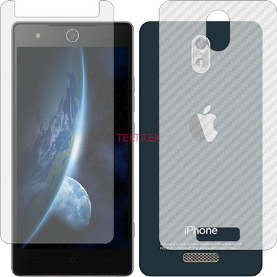 TELTREK Front and Back Screen Guard for ITEL IT 1520 (Front Matte Finish & Back 3d Carbon Fiber)(Pack of 2)