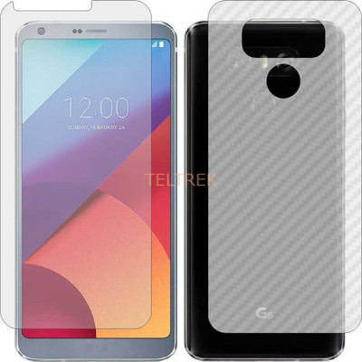 TELTREK Front and Back Screen Guard for LG G6 (Front Matte Finish & Back 3d Carbon Fiber)(Pack of 2)
