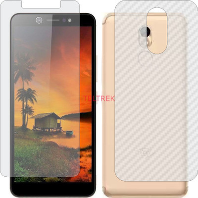 TELTREK Front and Back Screen Guard for ITEL A44 (Front Matte Finish & Back 3d Carbon Fiber)(Pack of 2)