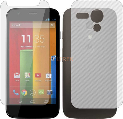 TELTREK Front and Back Screen Guard for MOTOROLA MOTO G 1ST GEN (Front Matte Finish & Back 3d Carbon Fiber)(Pack of 2)