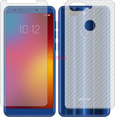 TELTREK Front and Back Screen Guard for LENOVO K9 2018 (Front Matte Finish & Back 3d Carbon Fiber)(Pack of 2)